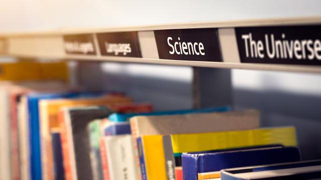 A library section with non-fiction books